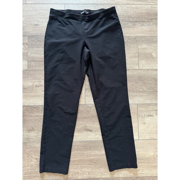 Eileen Fisher Black Pull‎ On Mid Rise Pants Size Small - Picture 1 of 4